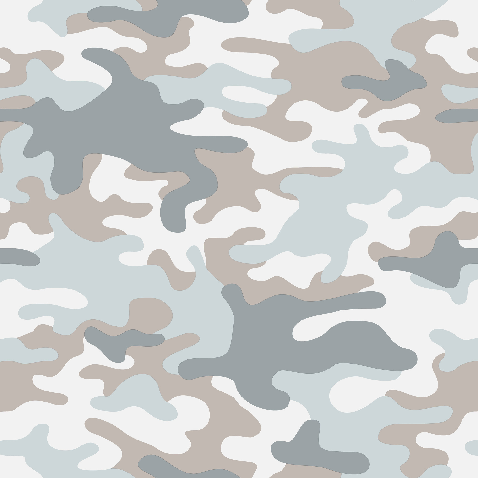 Vliestapete Camouflage abstrakte Flecken weiß G78554