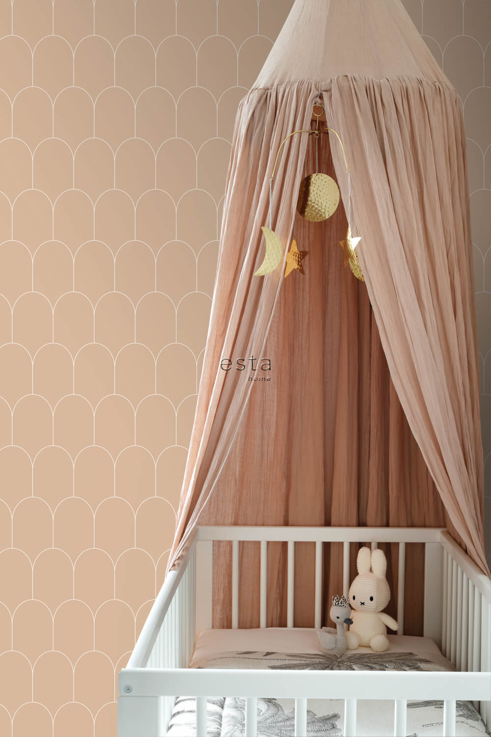 Tapete grafisch Art Deco terrakotta Vlies 139203