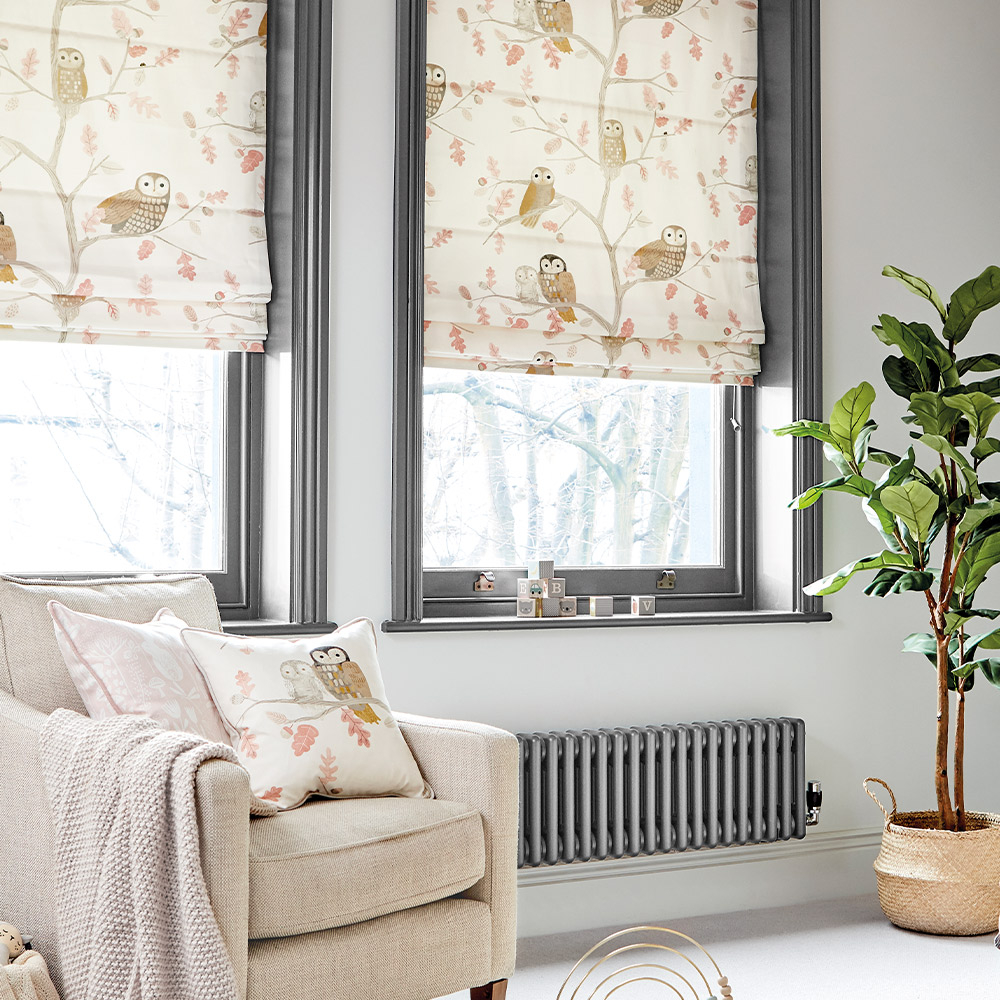 Stoff Eulen Vögel Äste beige HLTF120934