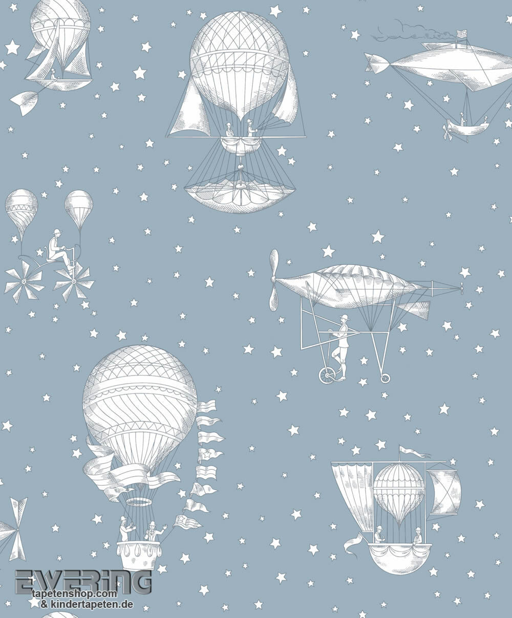 Kids wallpaper balloon blue-37-JR3004.1M