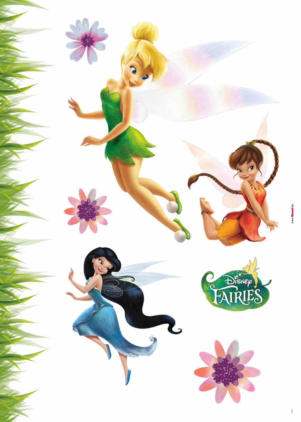 Wandsticker selbstklebend Tinkerbell Feen Disney bunt