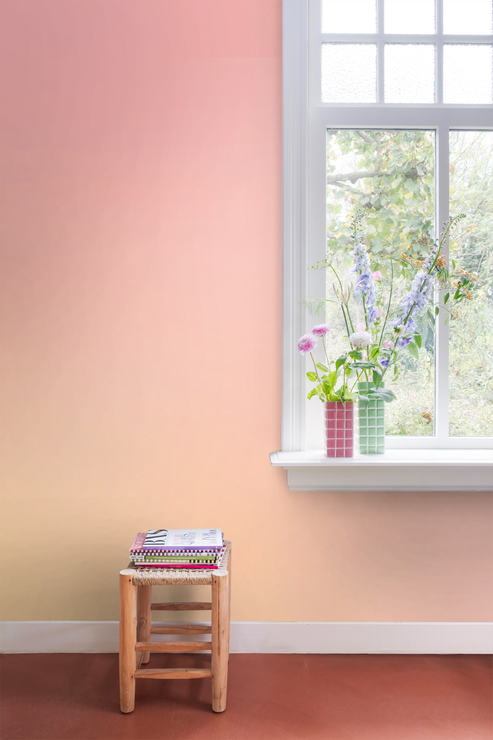 Wandbild Farbverlauf rosa 250 x 279 cm 159520
