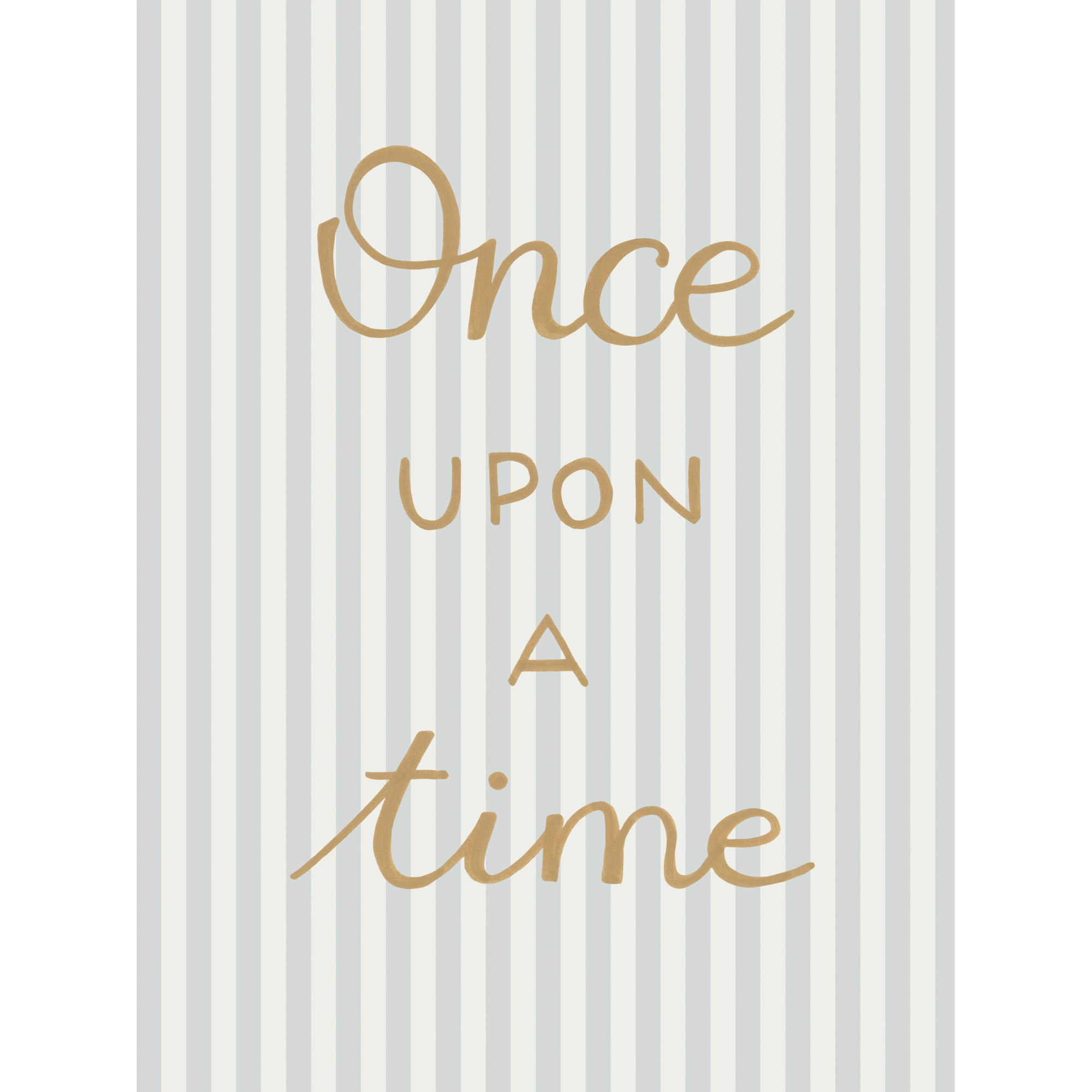 Poster Once Upon a Time Aquarell gestreift blau OUTT203086402