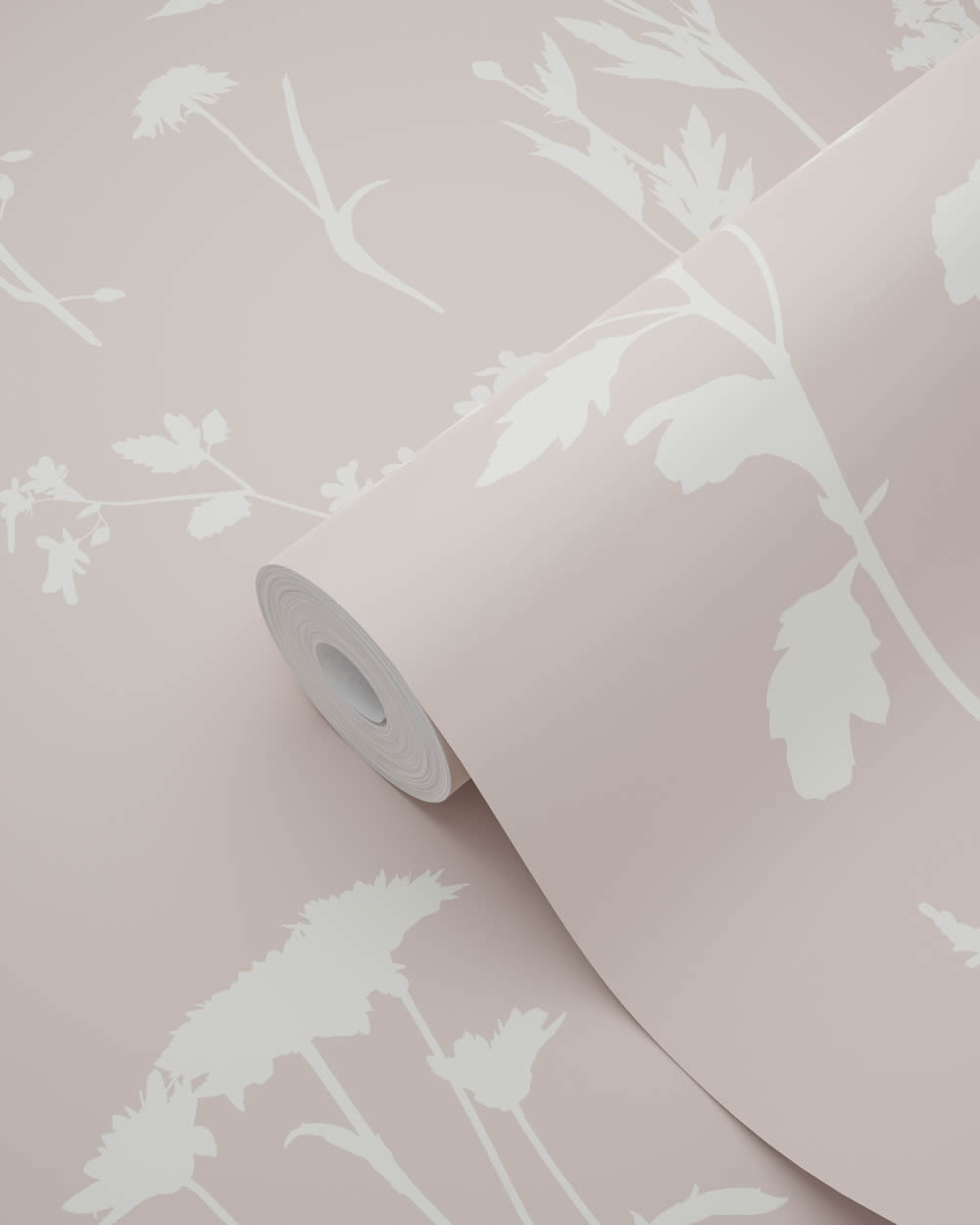 Tapete Feldblumen skandinavisch minimalistisch rosa 139393