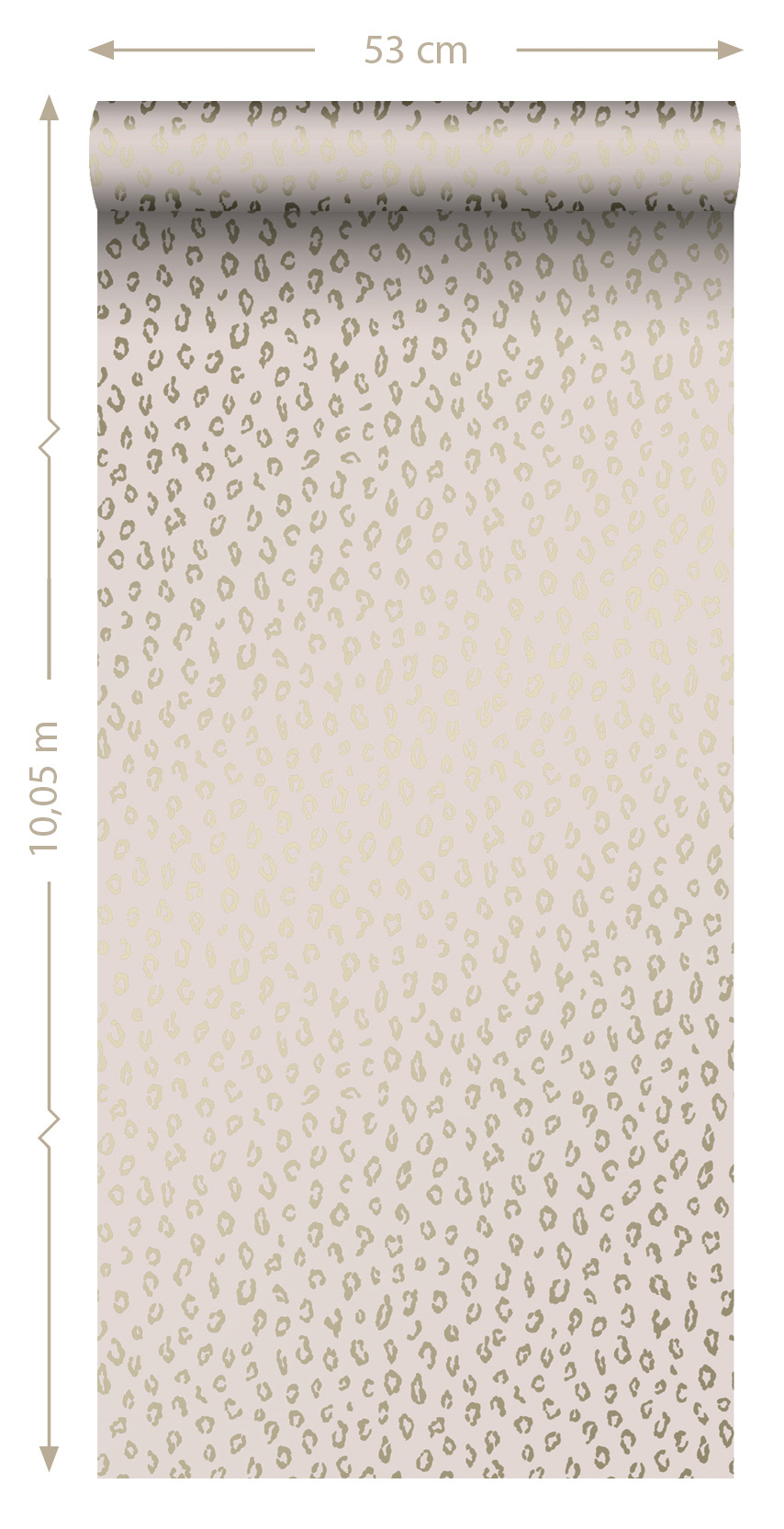 Tapete Leopardenmuster gold Vlies rosa 139273
