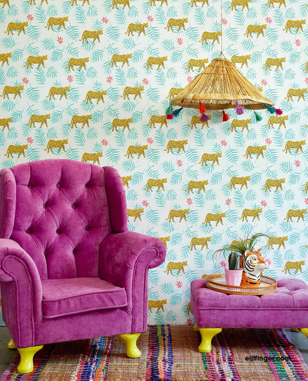 leopard-wallpaper non-woven white sheets-55-383550