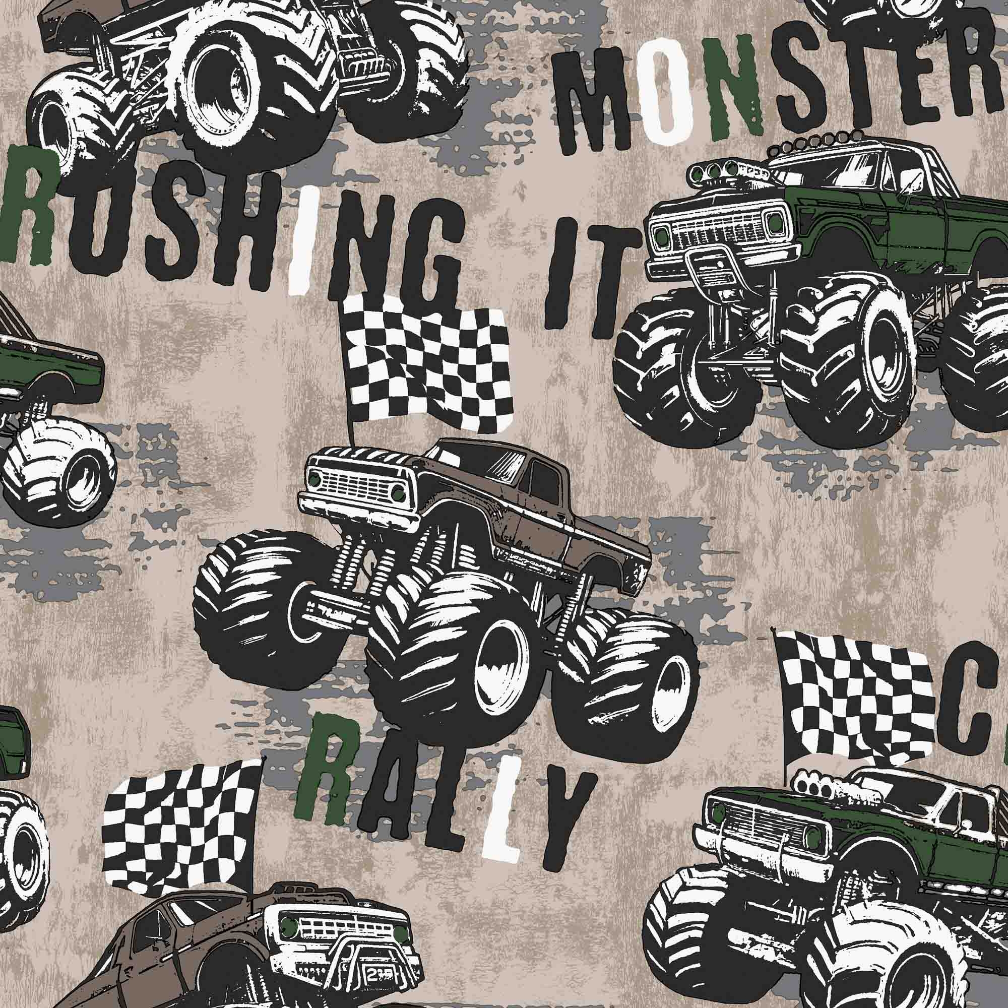 Autotapete Monstertruck naturfarben Vlies G78569