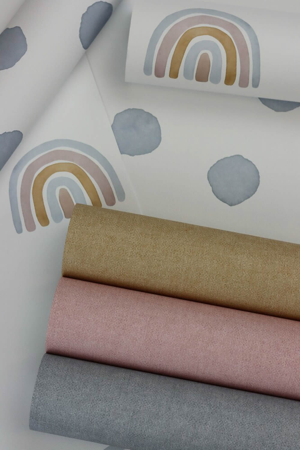 Rainbow non-woven wallpaper blue Bambino XIX Rasch 252231-7-252231.1M