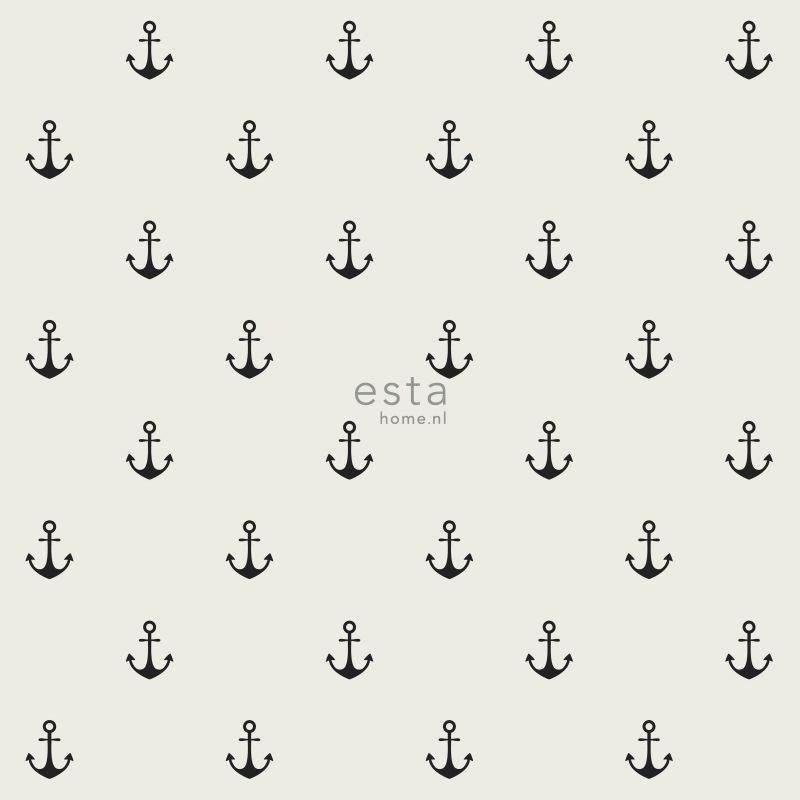 Anker Tapete maritim beige schwarz Vlies 128873
