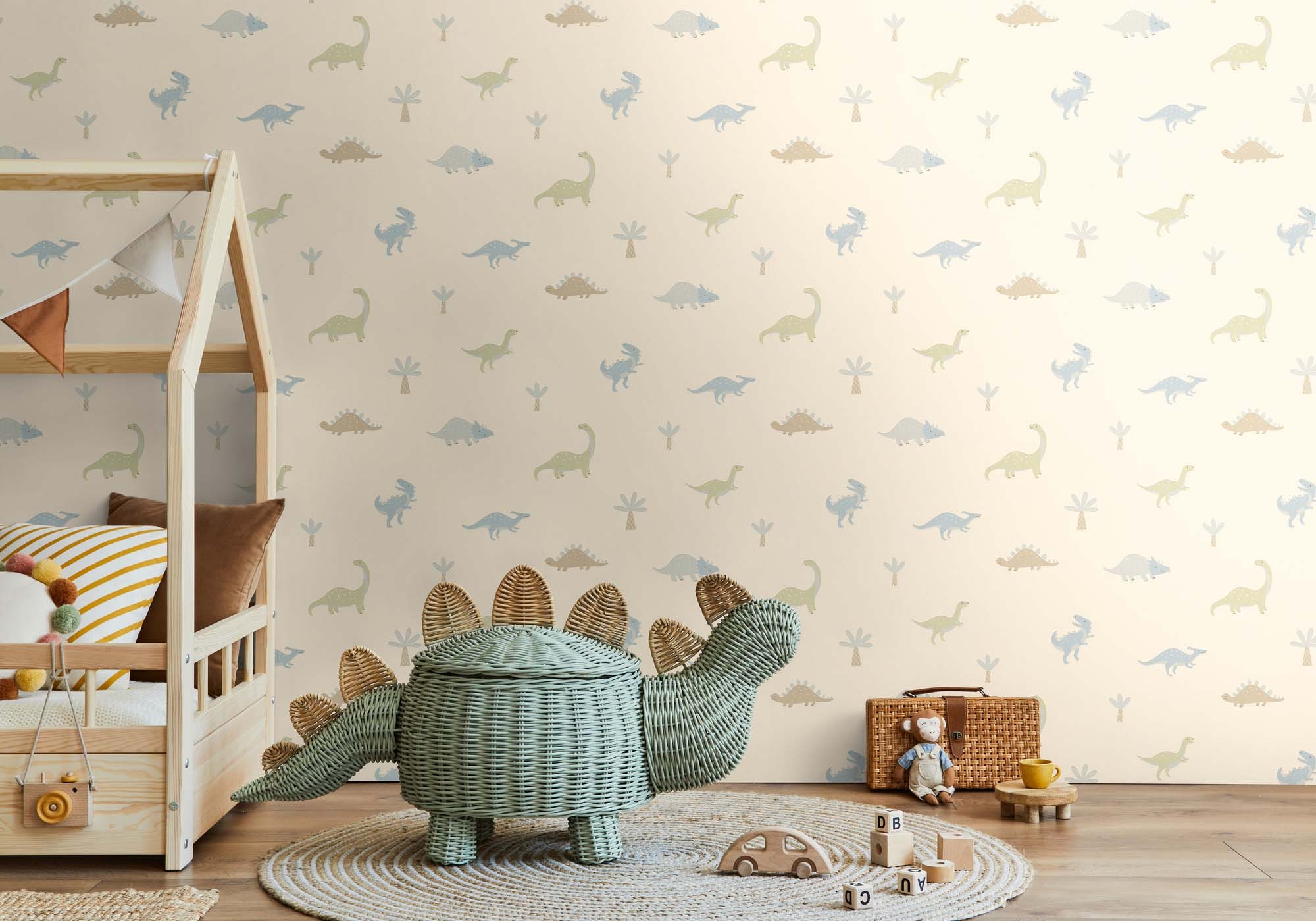 Tapete Dinosaurier Tapete Palmen beige 792572