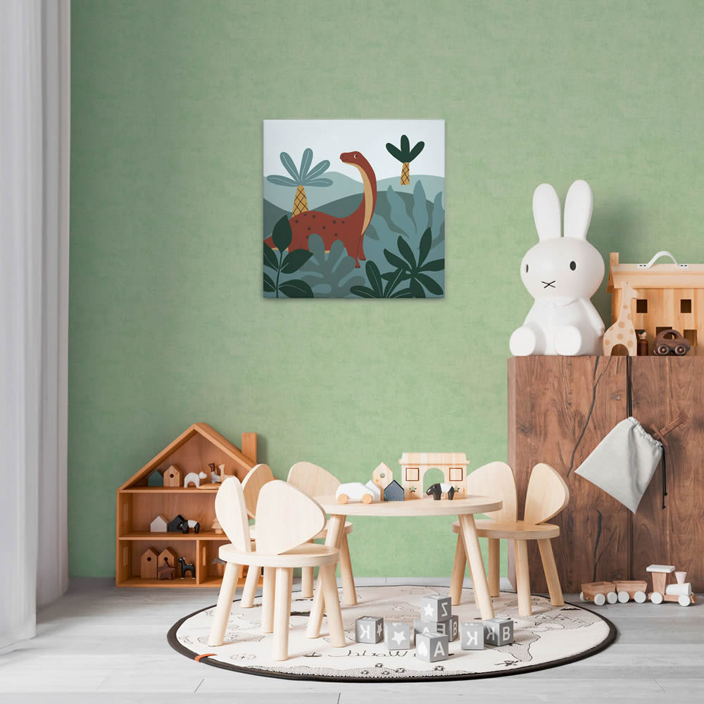 Leinwandbild Dinosaurier Urzeitwald DD129442 60 x 60 cm-8-DD129442