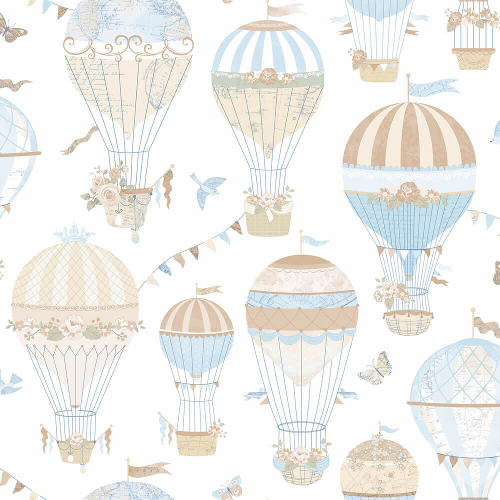 Wallpaper balloons bright blue