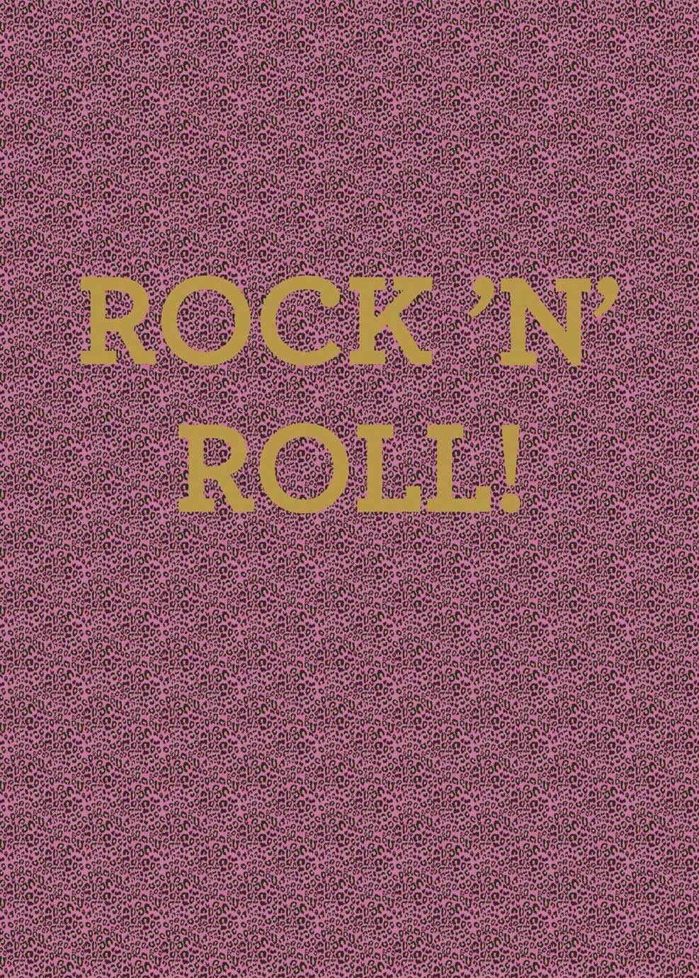 Rock N Roll Wandbild Leomuster Pink-55-383601