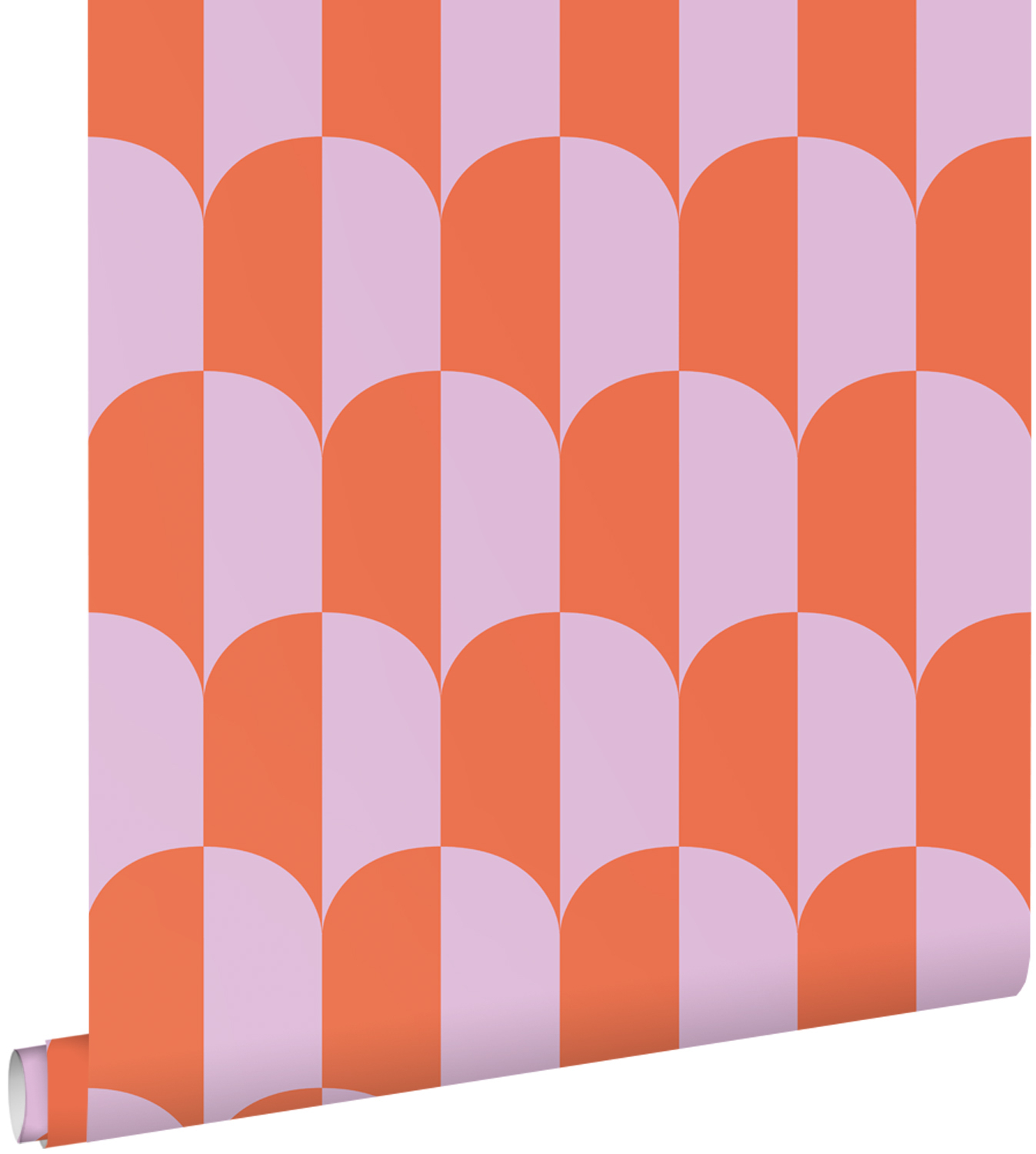 Tapete Art Deco Tapete Bögen lila orange Vlies 139982