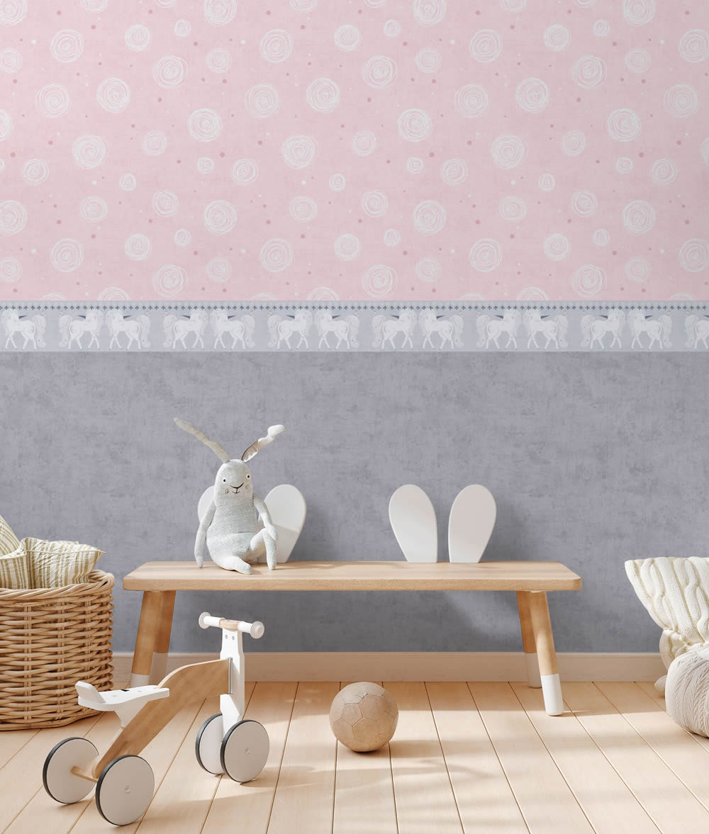 Mustertapete gemalte Kreise Vliestapete Punkte rosa 771392-8-771392