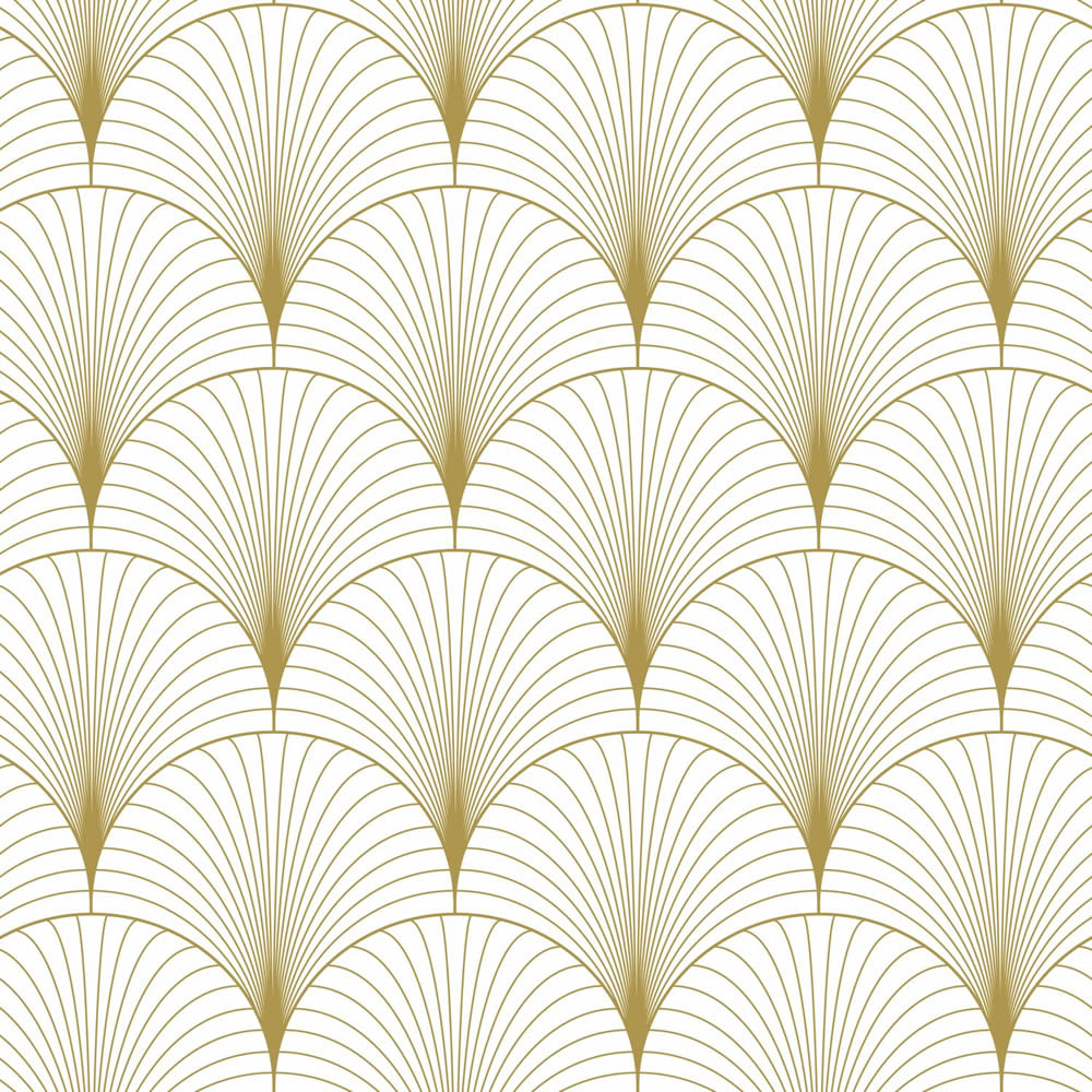 Vliestapete grafisch Fächer weiß 139456