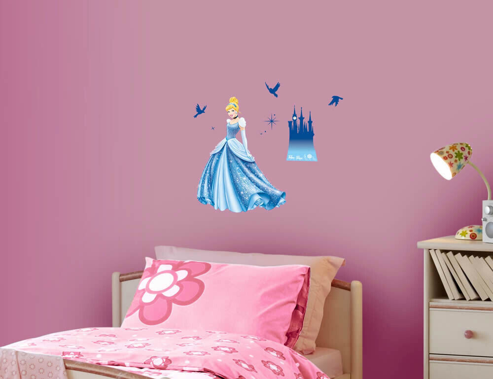 Wandsticker selbstklebend Cinderella Disney Princess blau-58-14016