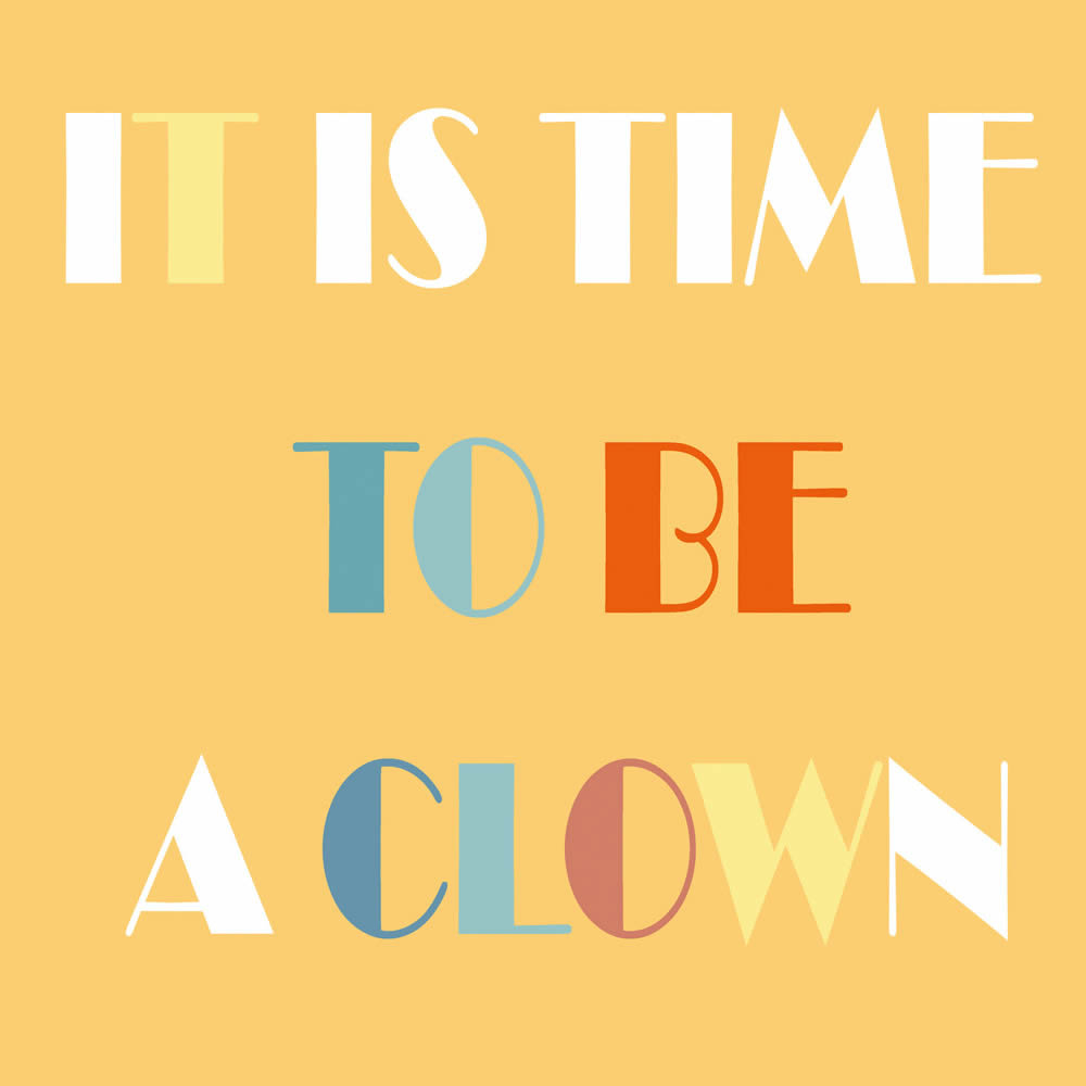 Canvas picture cheerful lettering yellow DD129384 30 x 30 cm