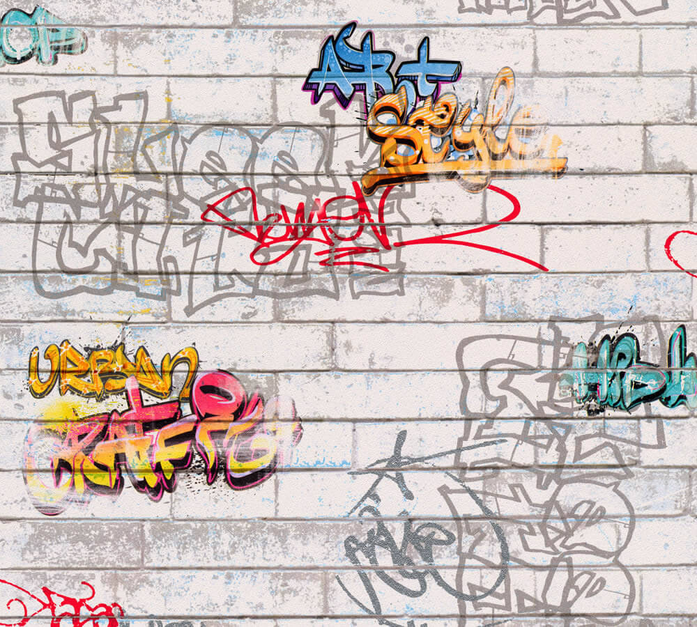 Tapete Graue Mauer Graffitis-8-93561-1.1M