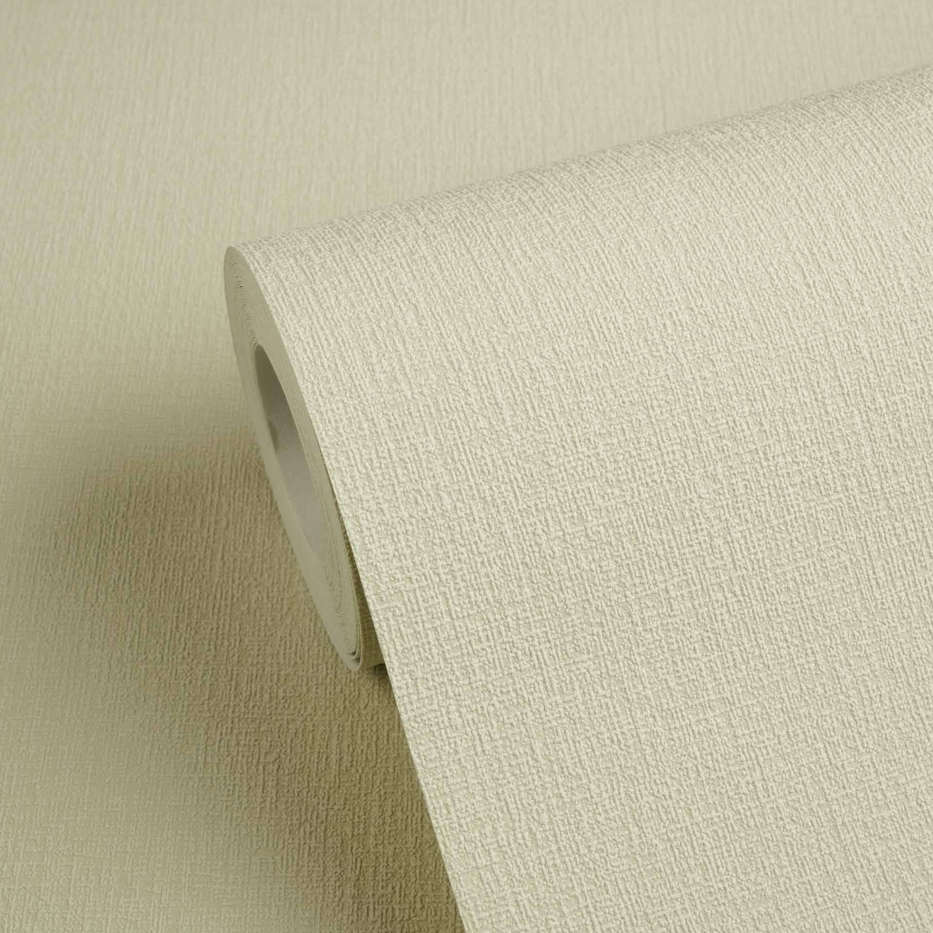 Tapete Unitapete Leinenoptik grün Vlies 399315