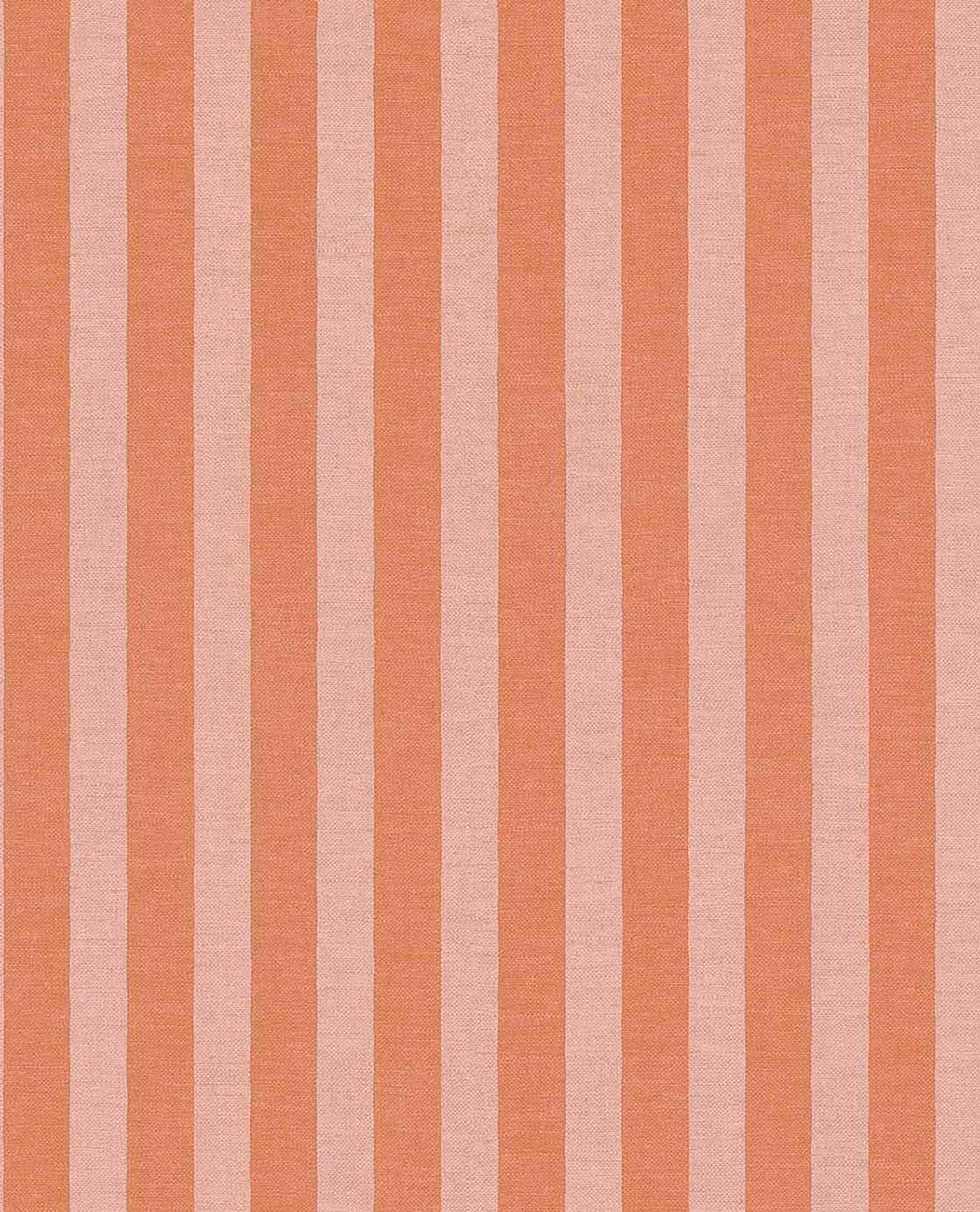 Tapete Streifenoptik Vliestapete Vintage Leinen Eijffinger orange