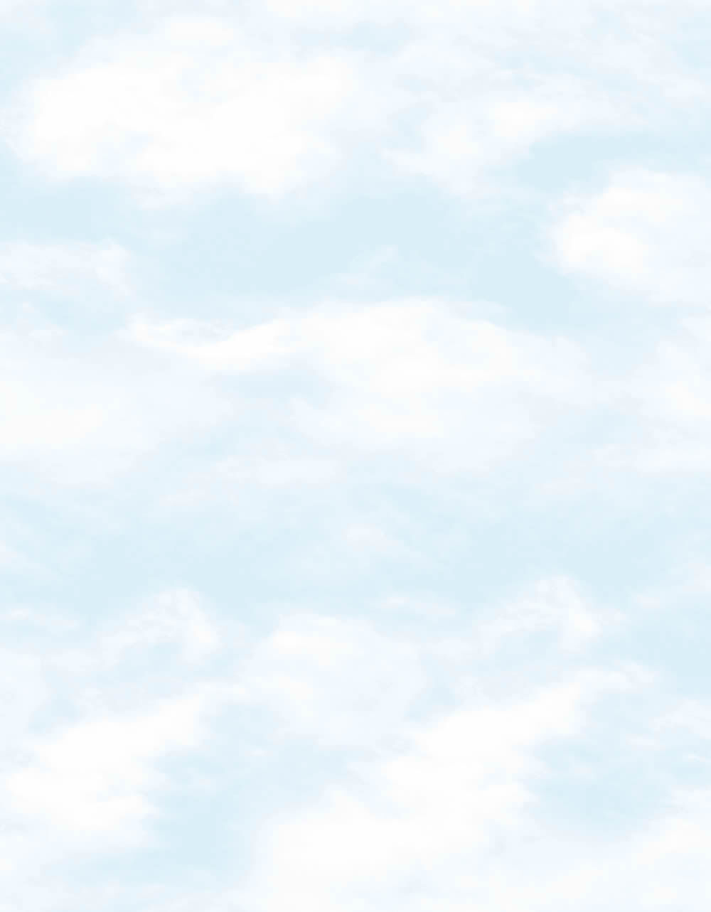 Wallpaper non-woven clouds bright-blue