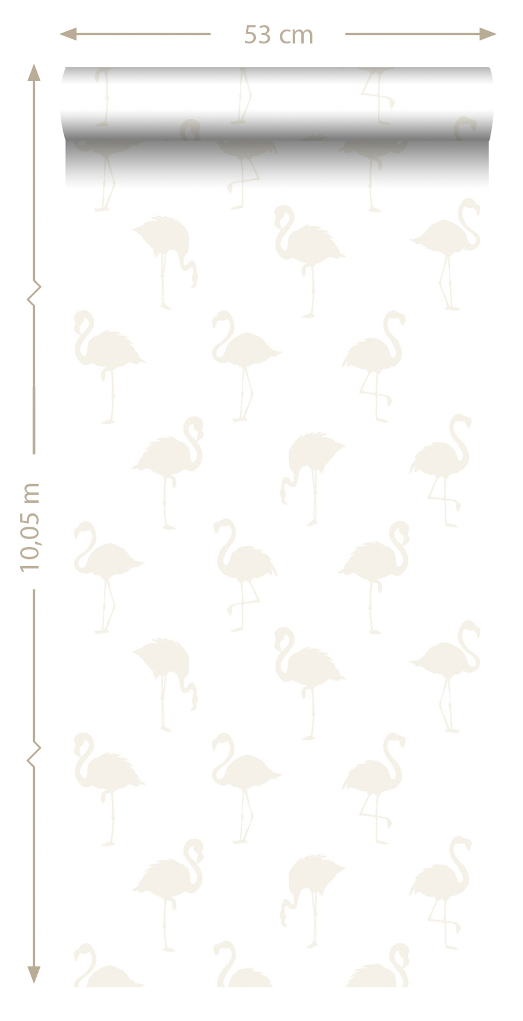 Flamingo Tapete tropisch silber weiß Vlies 138917