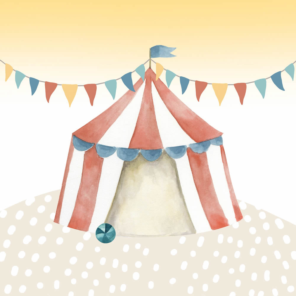 Canvas picture Circus tent in the ring DD129385 30 x 30 cm