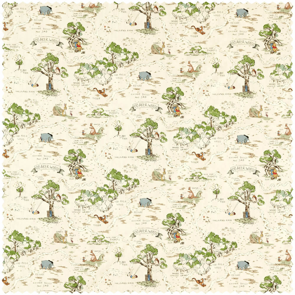 Decorative fabric Winnie Pooh Forest Tigger Ruh Kanga Disney beige DDIF227170-60-DDIF227170.1M
