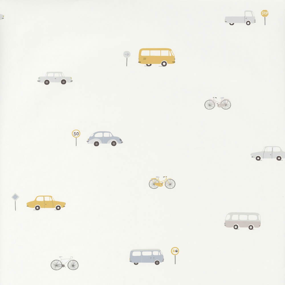 White non-woven wallpaper vehicles-36-HPDM82776216.1M
