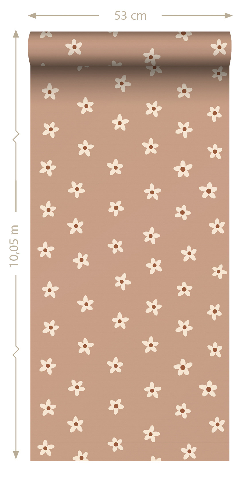 Vintage Blumentapete Vlies Gänseblümchen Pom Pom Pie beige