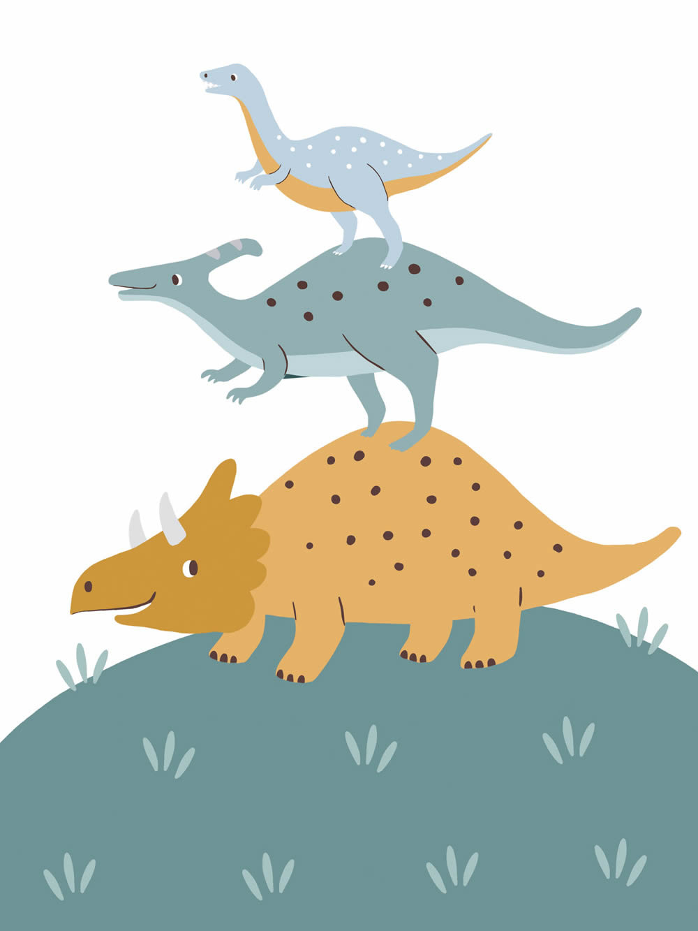 Leinwandbild Dinosaurier Freunde Dino DD129448 30 x 40 cm-8-DD129448