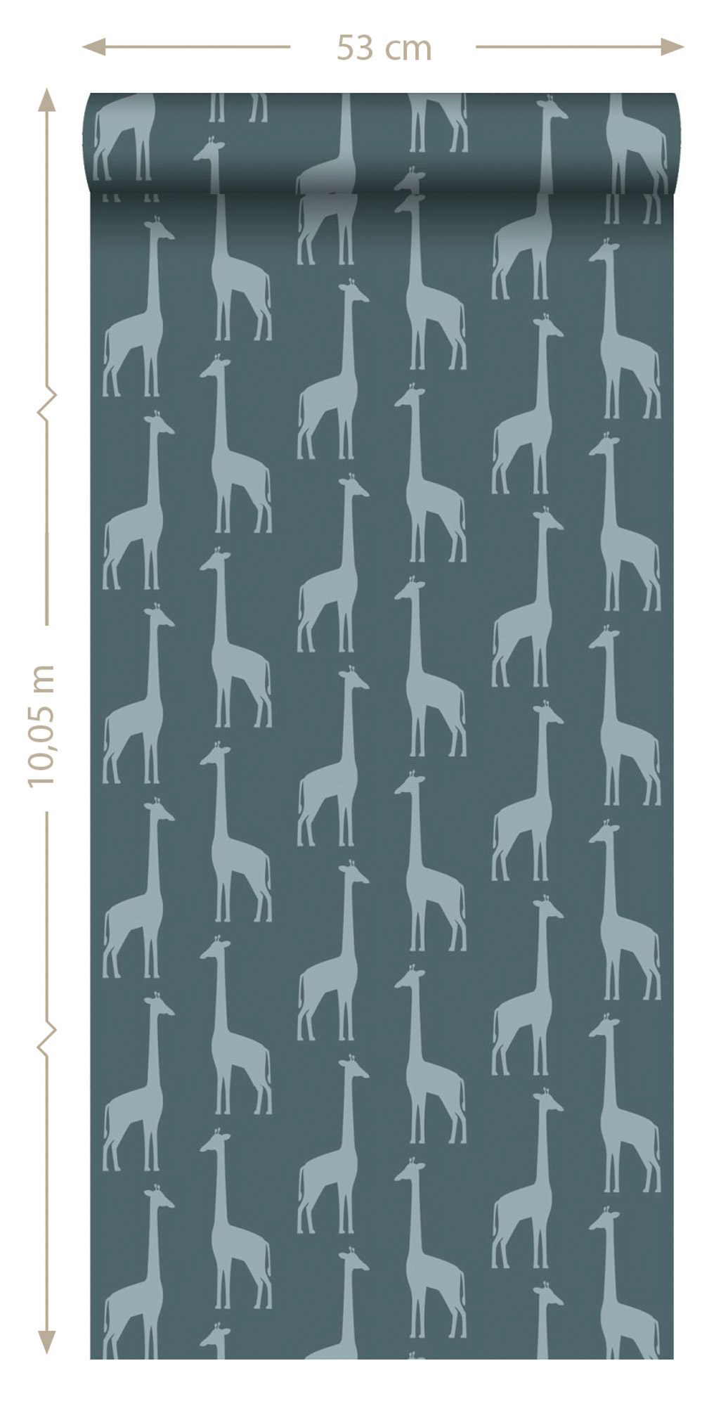 Giraffen Tapete Skandi dunkelblau grau 139061