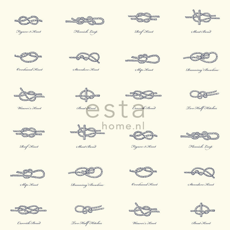 Tapete Seemansknoten maritim weiß Vlies 136462