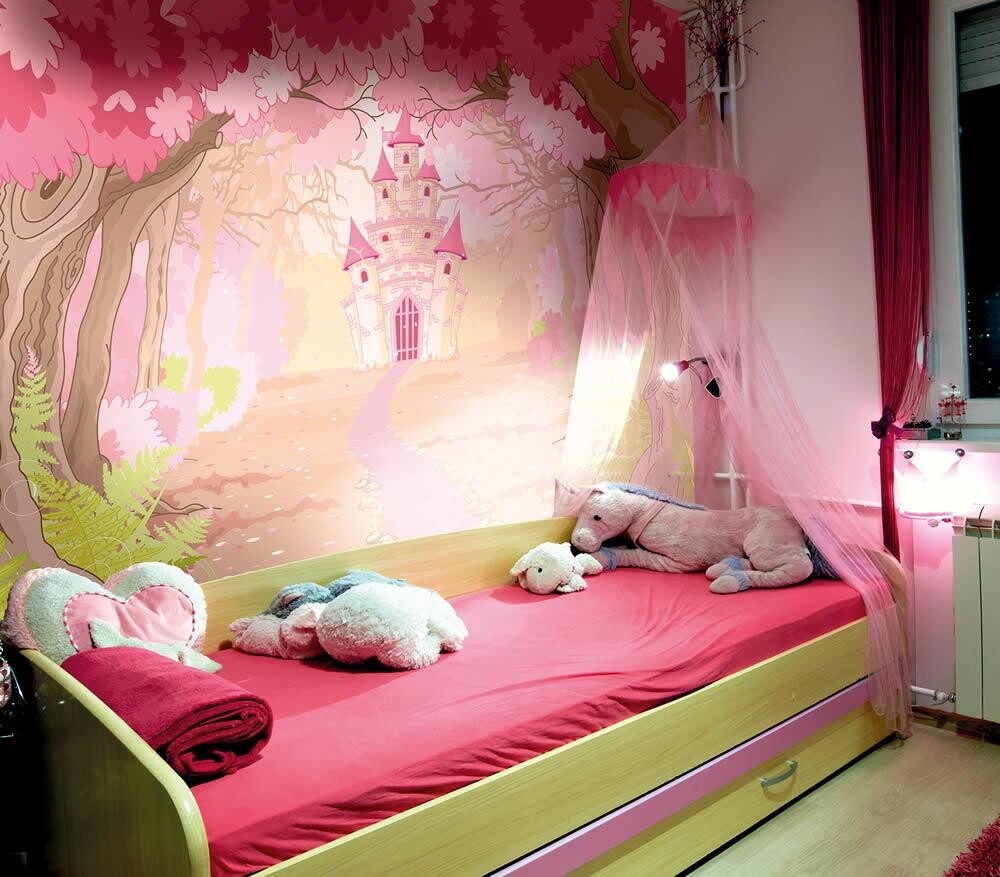 SALE 1 Rolle Divino Decor Fototapeten Vol. 1 57-1-056_L Wandbild Schloss im Wald 300x270 cm-57-1-056