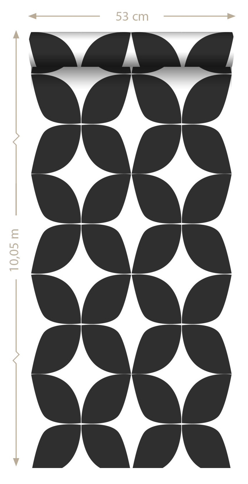 Tapete Scandi geometrisch schwarz weiß Vlies 139101