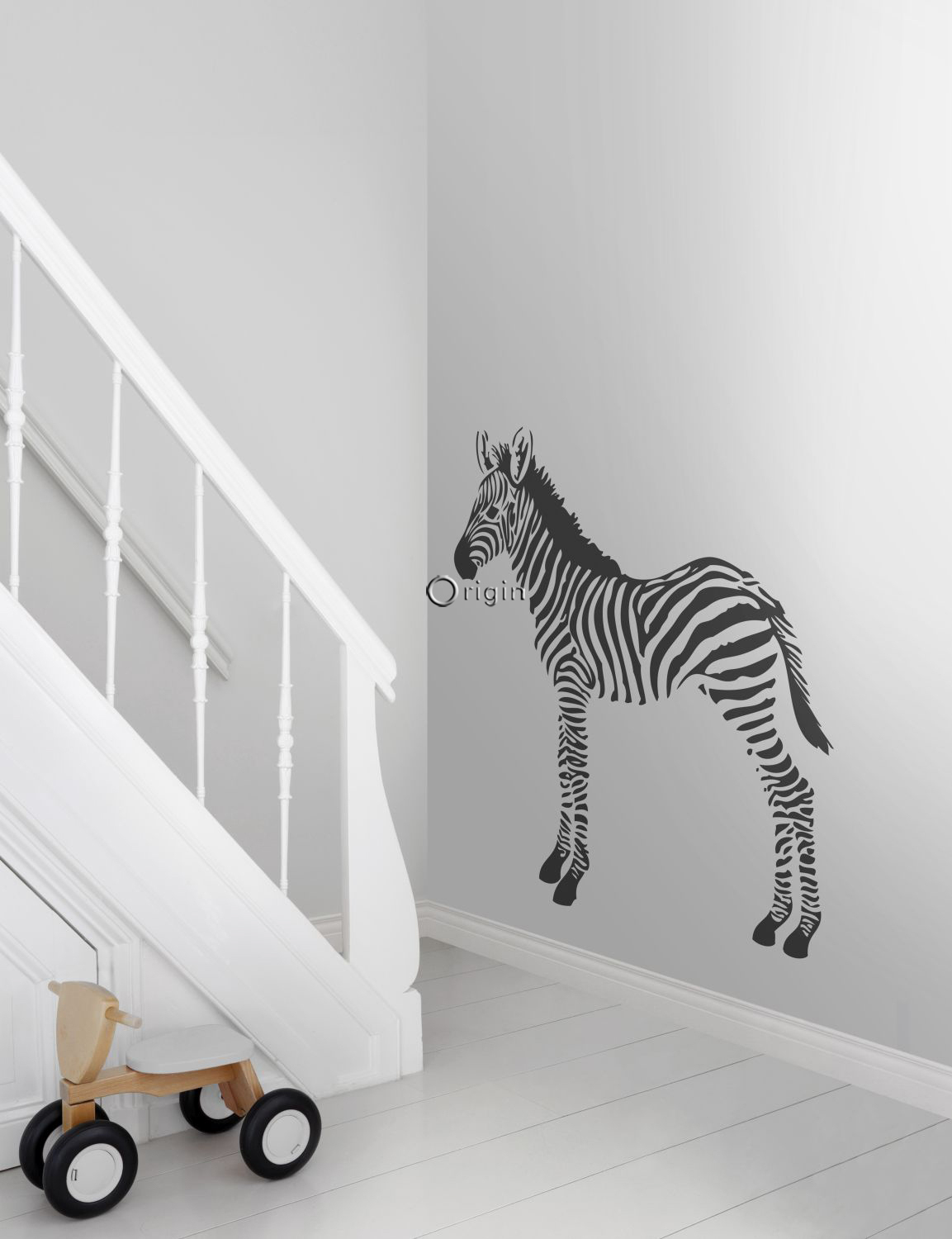 Wandbild Zebra schwarz weiß 150 x 279 cm 357217