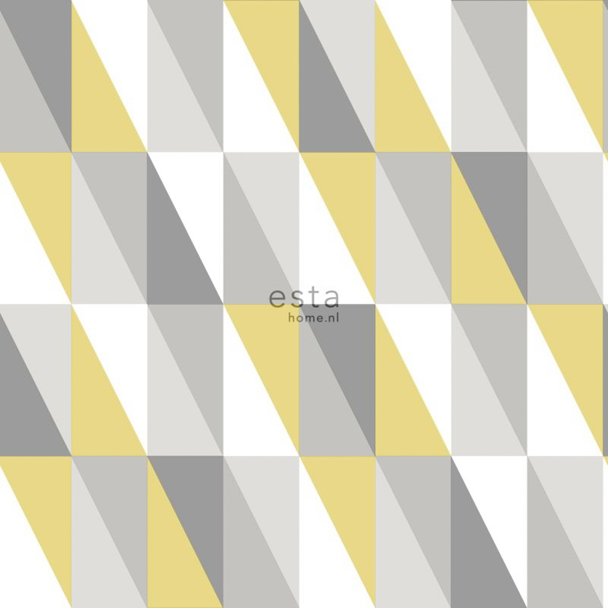 Dreieck Tapete Scandi senfgelb grau Vlies 138921