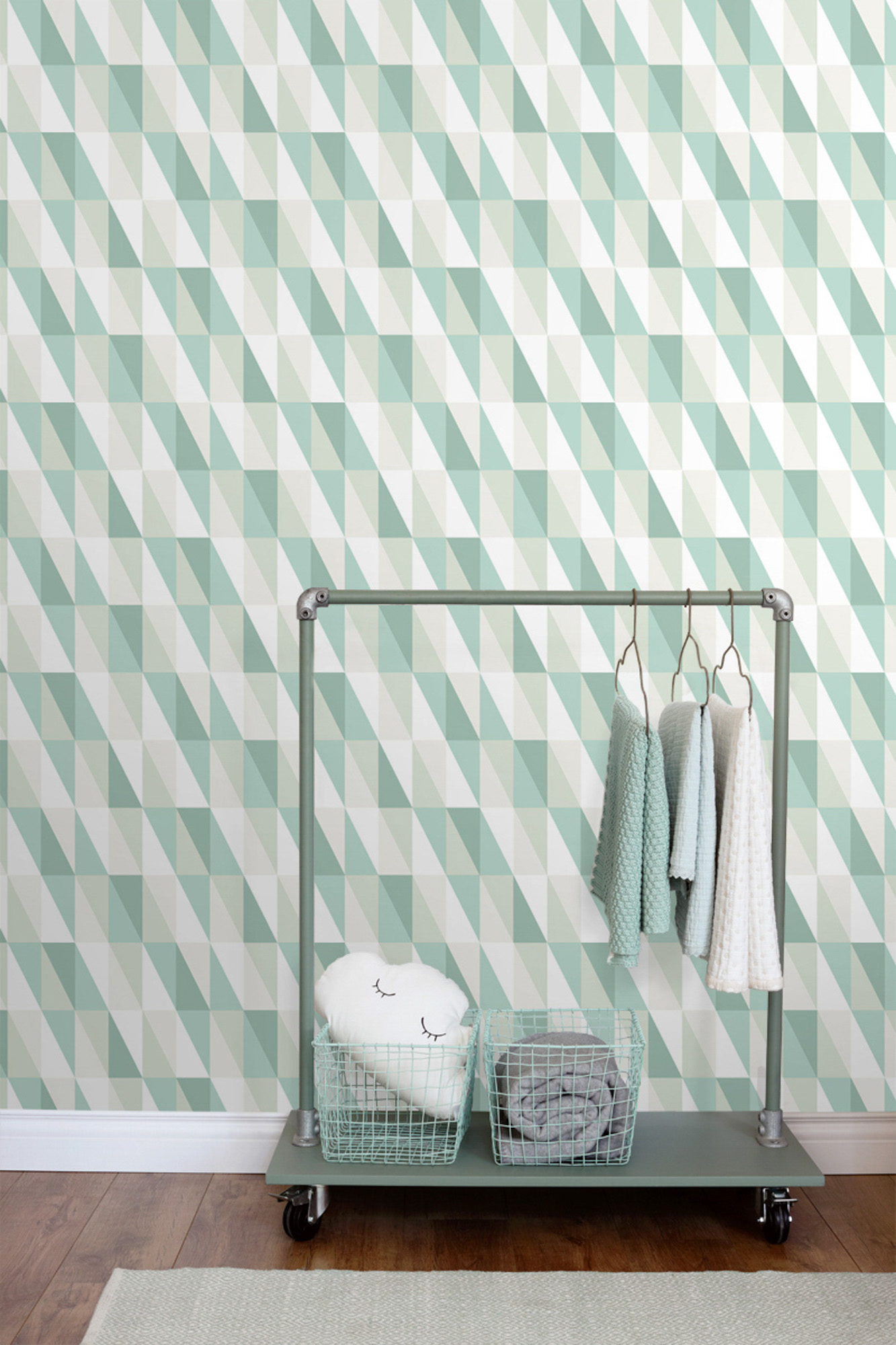 grafische Tapete Scandi mintgrün blau Vlies 138920