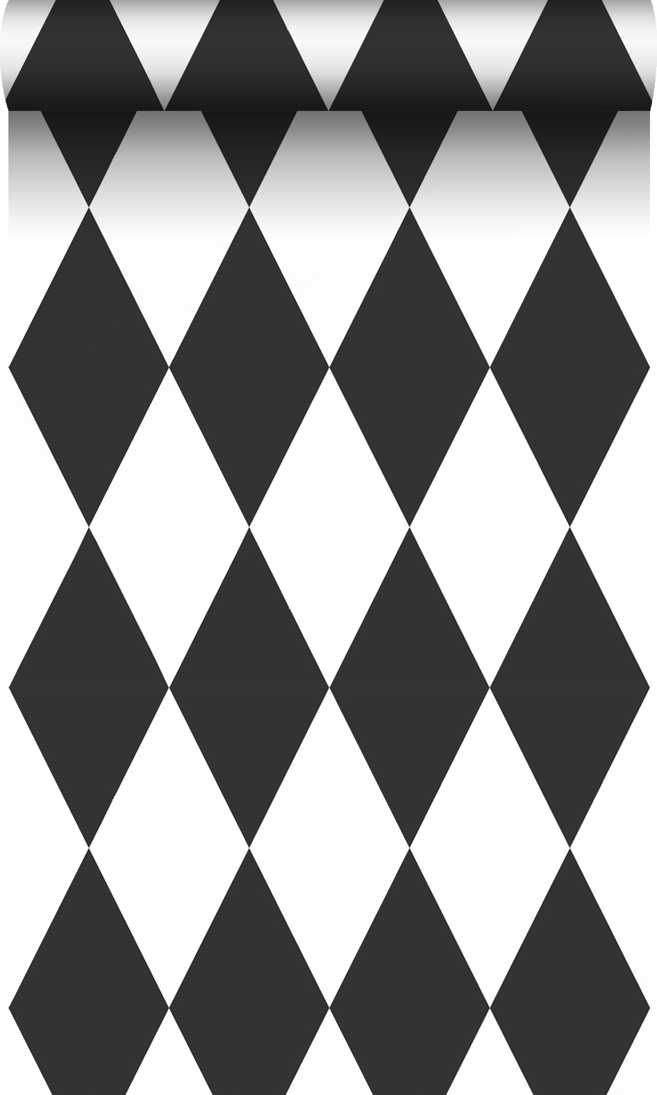 Tapete Rauten grafisch schwarz weiß Vlies 347670