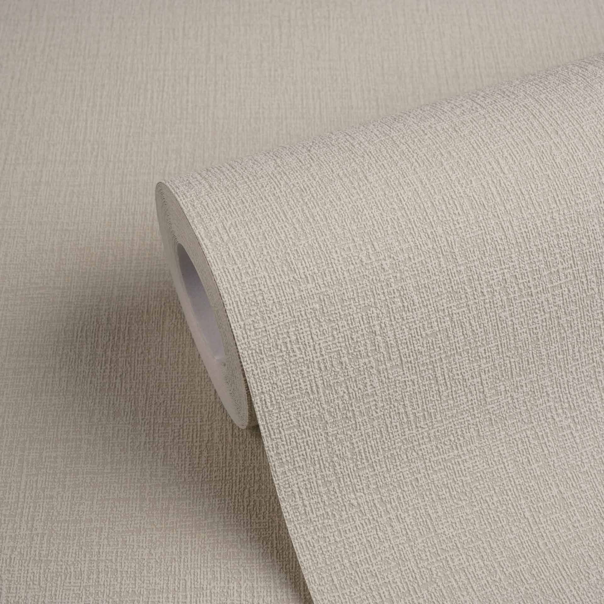 Tapete Unitapete Leinenoptik taupe 367134