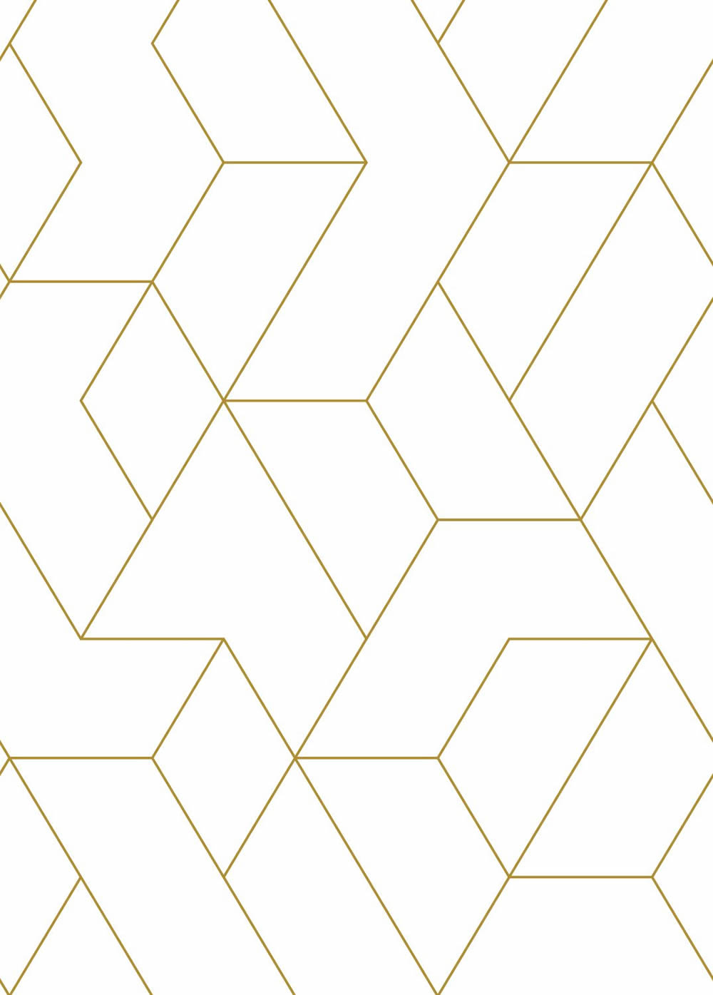 Wandbild mit goldenen Linien weiß Vlies 200 x 279 cm 158962