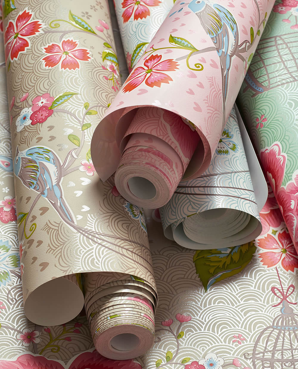 Wallpaper non-woven pink pink flowers Pip Studio 5 300160-55-300160