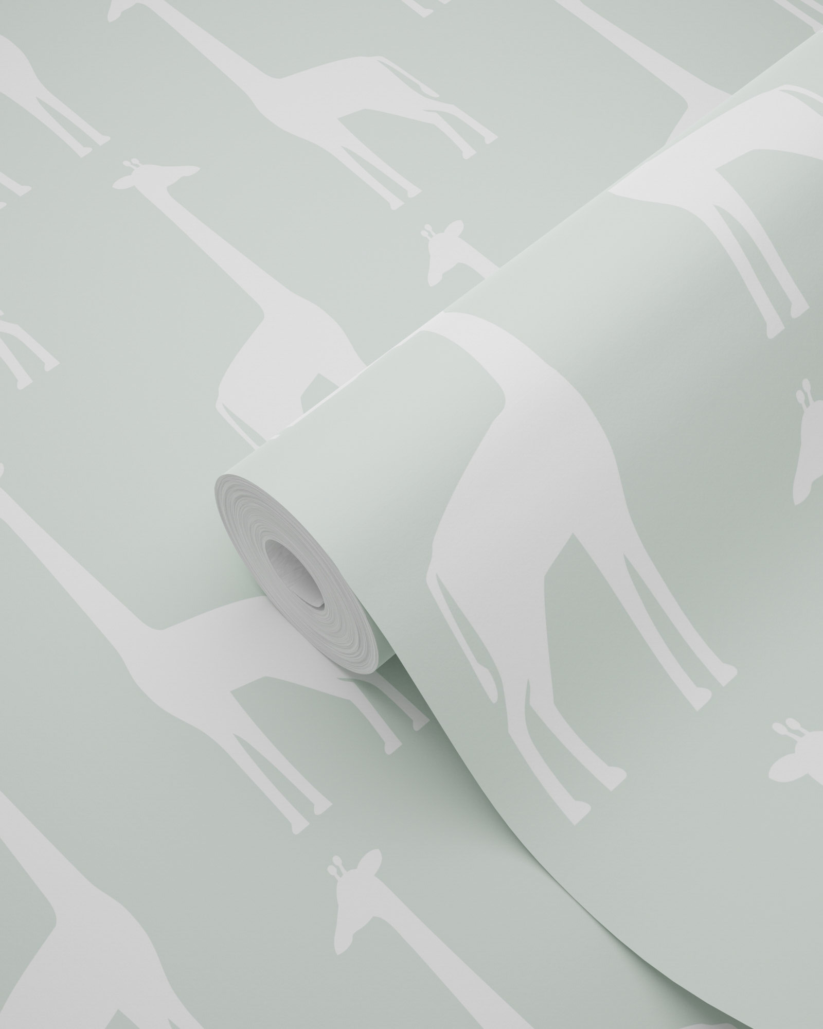Giraffen Tapete Skandi mintgrün Vlies 139058