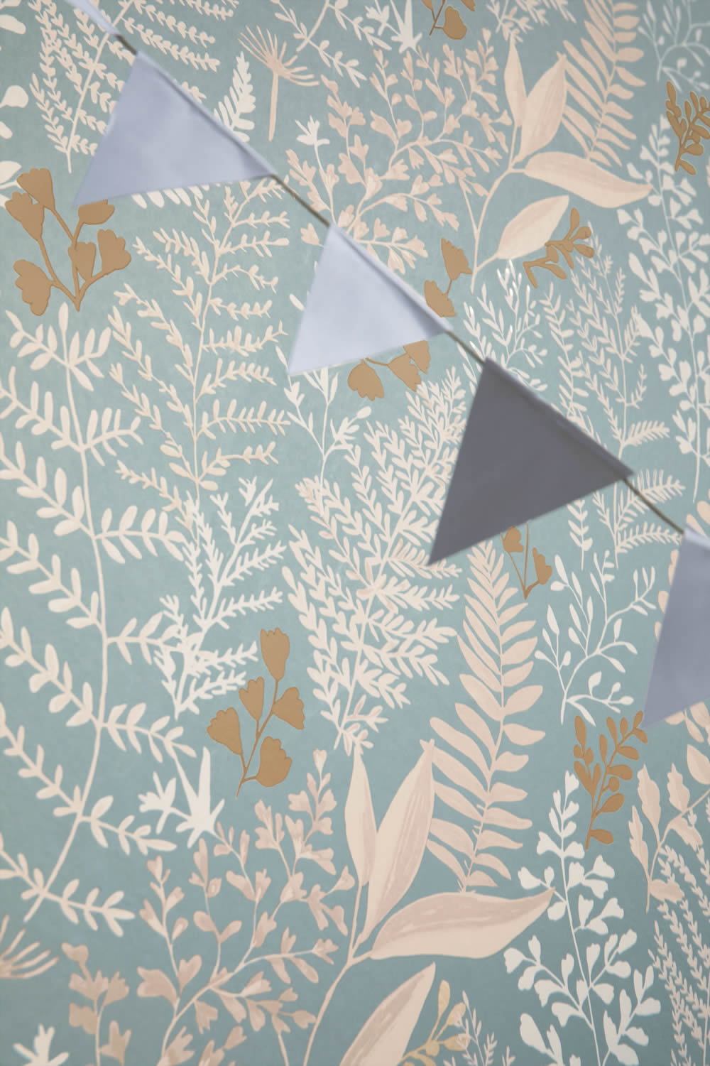 Leaf motifs Great motif wallpapers wallpaper blue Caselio - La Foret Texdecor FRT102926100-36-FRT102926100.1M