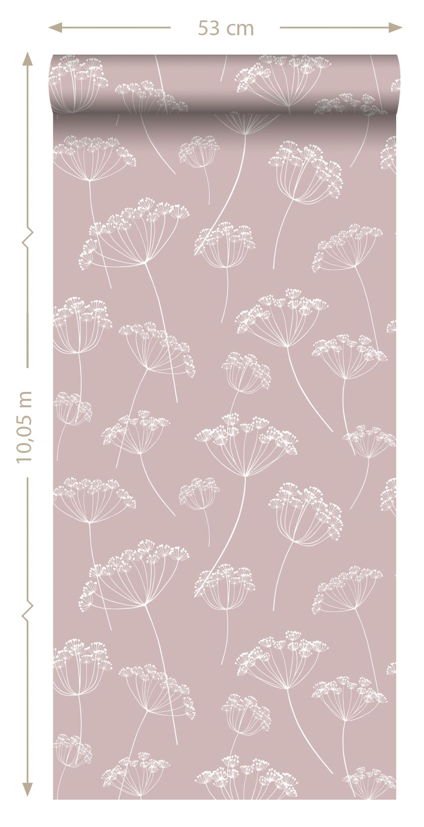 Tapete Blumentapete Scandi Stil altrosa Vlies 139103