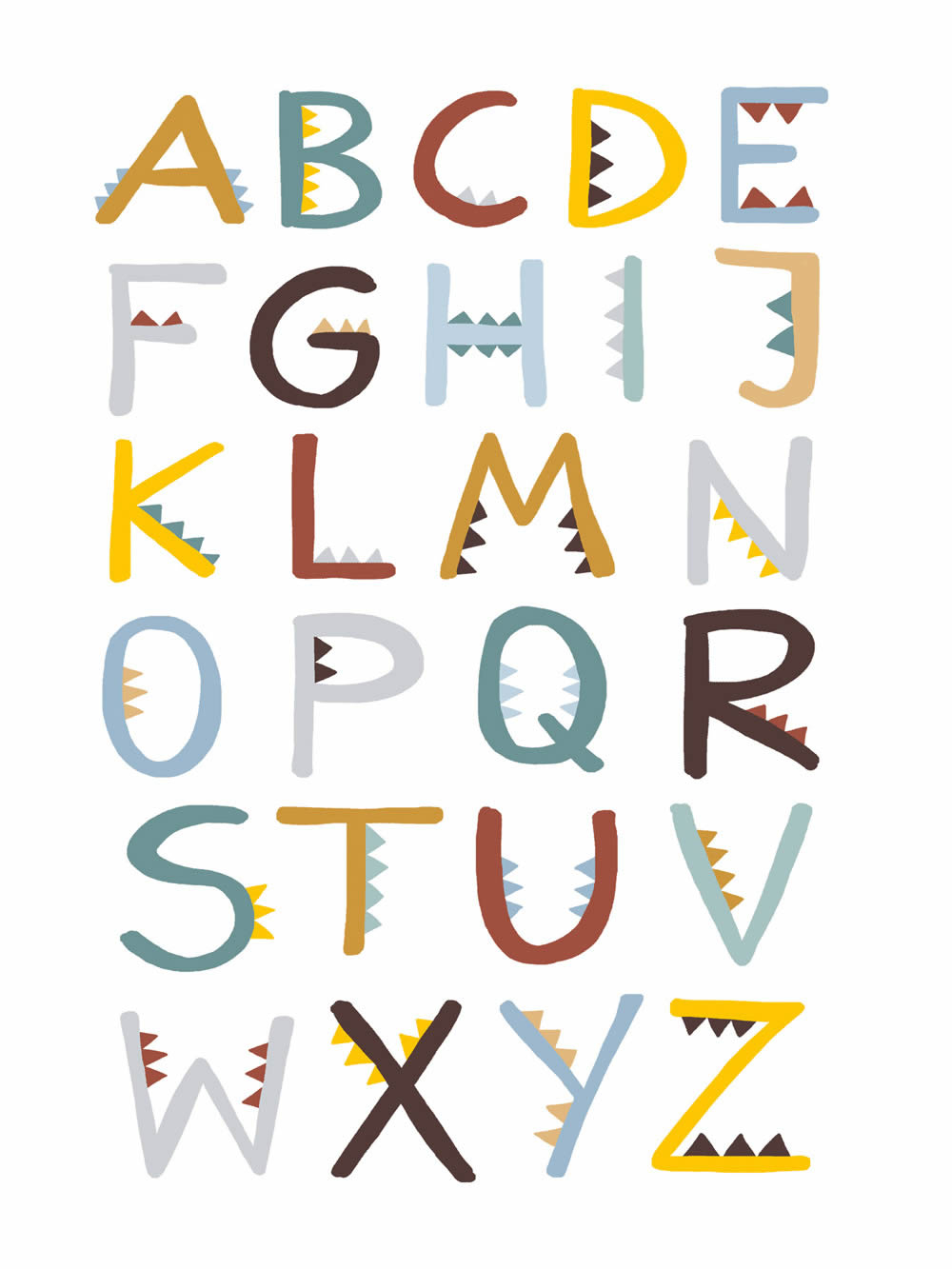 Leinwandbild bunte Buchstaben ABC DD129443 30 x 40 cm-8-DD129443