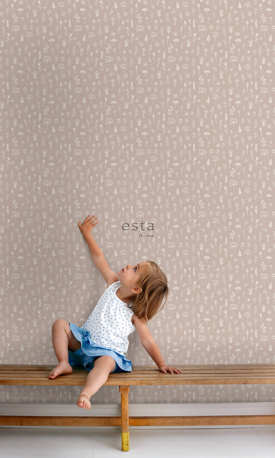 Blumentapete Wildblumen Scandi Vlies altrosa 139280