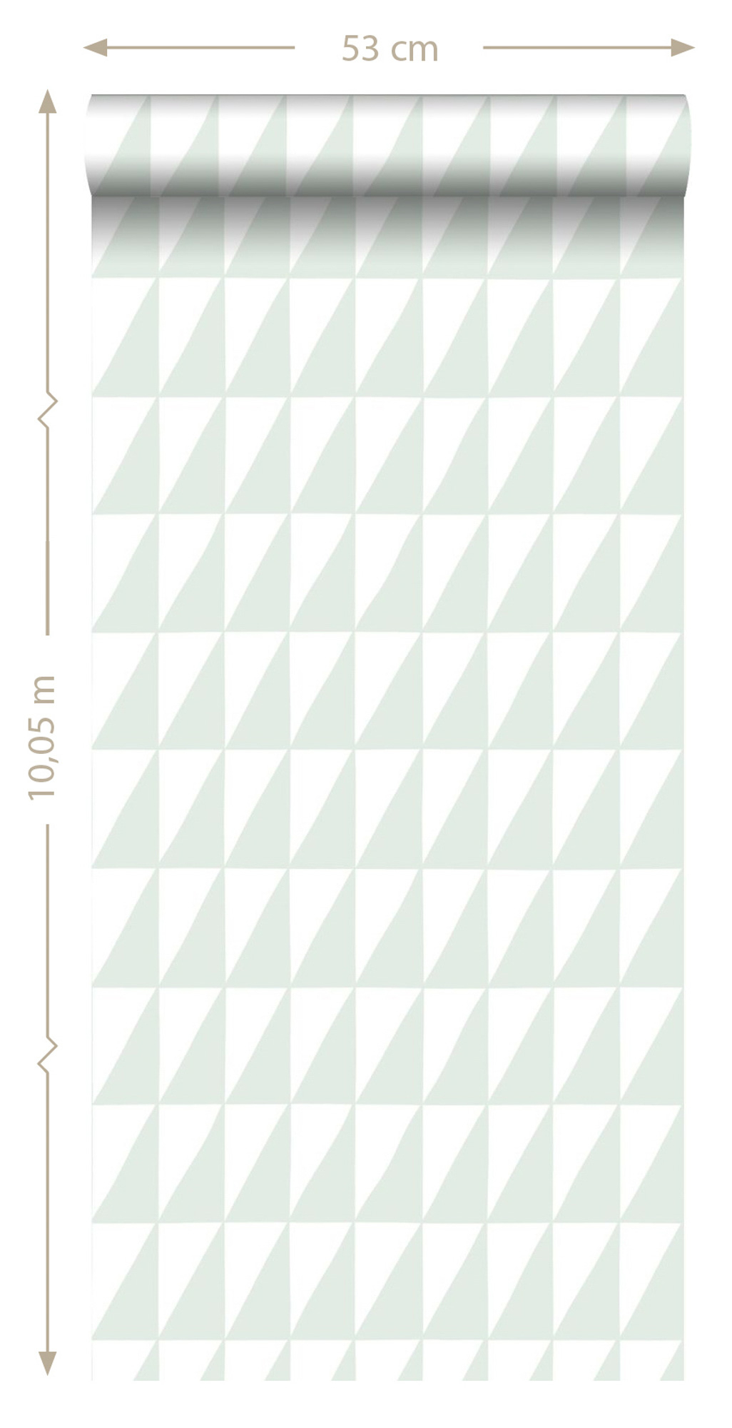 Grafik Tapete Dreiecke mintgrün Vlies 139075