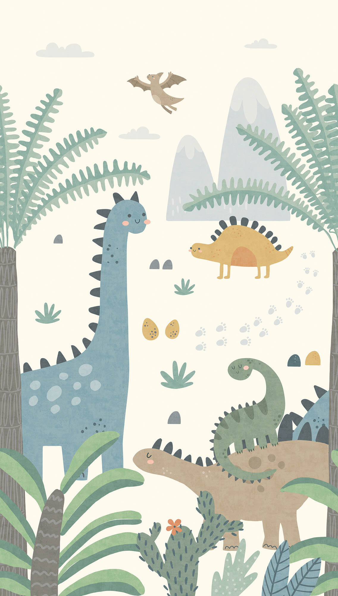 Wandbild Dinosaurier Dinos im Dschungel 159 x 280 cm 792887